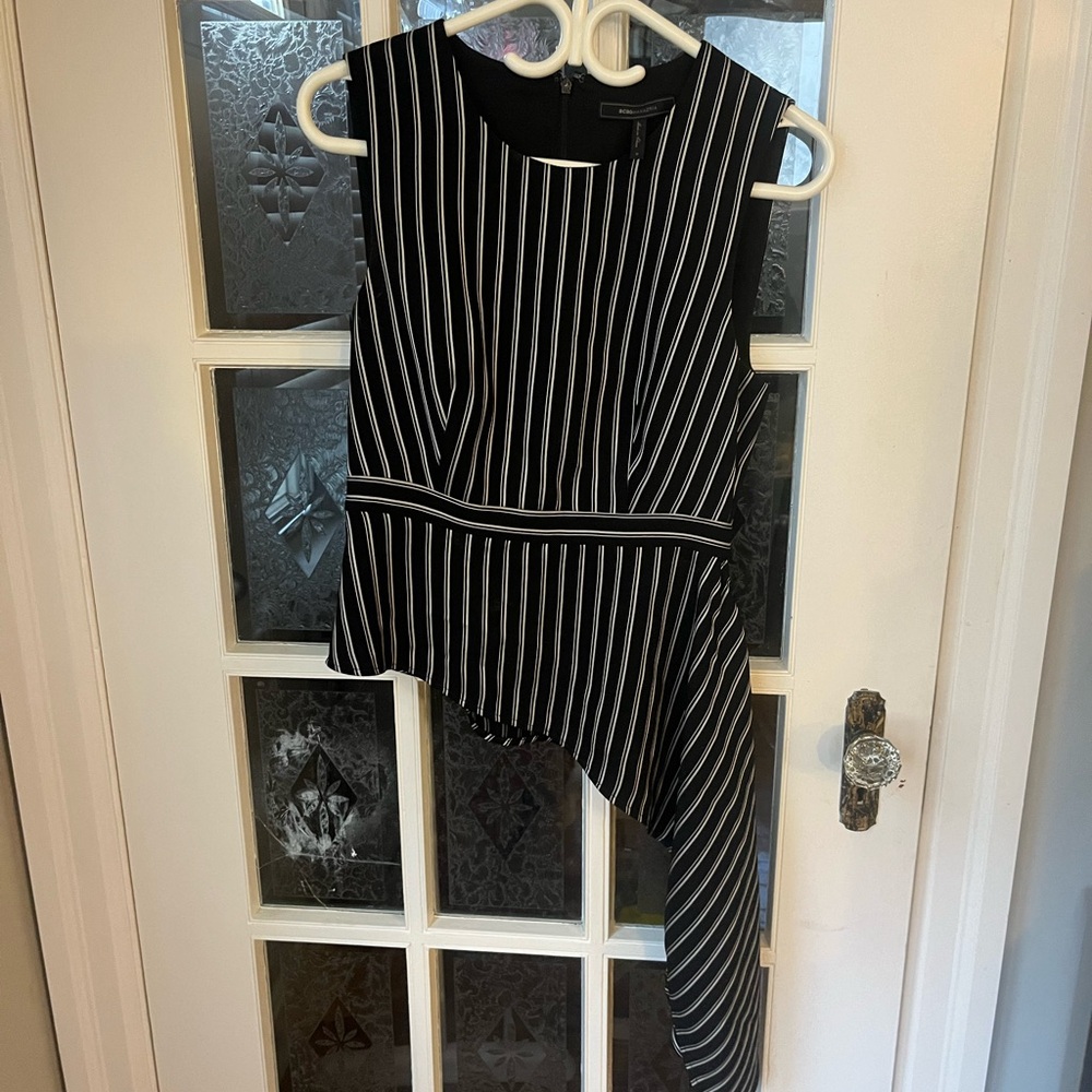 BCBGMaxAzria Asymmetrical Top | Designer Tops | Size Small